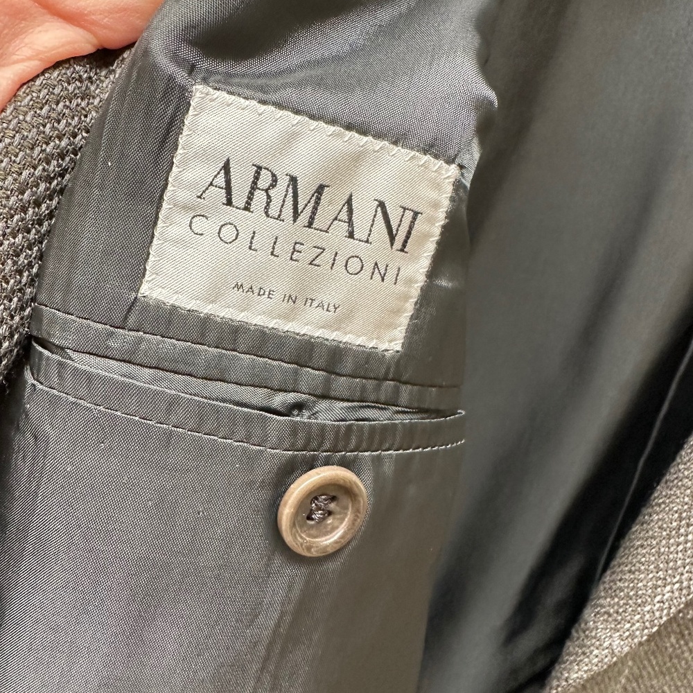 Men’s Armani Collezioni Gray Plaid Sports Coat
